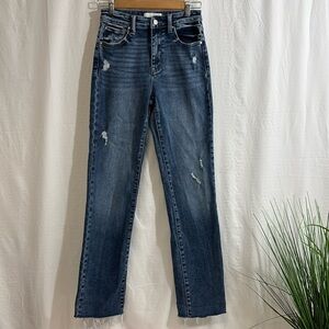 Petra153 Heavily Distressed High Rise Straight Jeans - 1/24